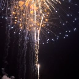 Fireworks on the pier Fireworks on the pier