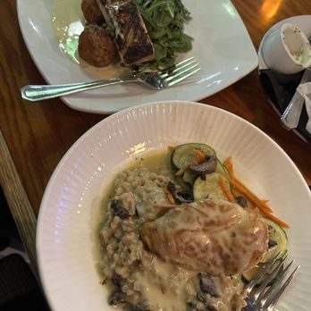 Main 101 Grill and Bar - Pan Seared Chicken with risotto (10/10). Applewood smoked salmon (7/10) - New American Near Me - La Porte, Texas Main 101 Grill and Bar - Pan Seared Chicken with risotto (10/10). Applewood smoked salmon (7/10) - New American Near Me - La Porte, Texas