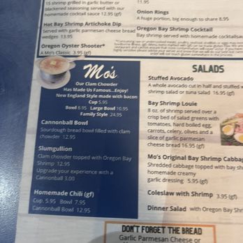 Mo's Seafood & Chowder - Slumgullion. Purr potato soup taste - Seafood Near Me - Florence, Oregon Mo's Seafood & Chowder - Slumgullion. Purr potato soup taste - Seafood Near Me - Florence, Oregon