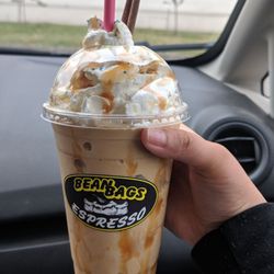 Bean Bags Coffee - Caramel green apple redbull smoothie