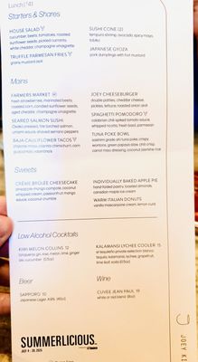 Menu photo 6 JOEY King St Toronto, ON