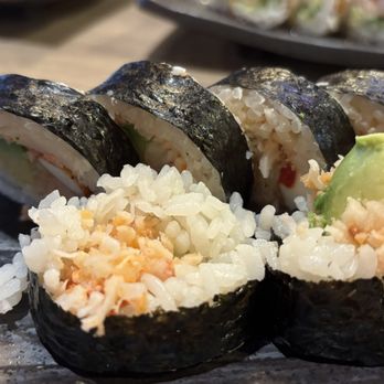 Toyosu - Nori-wrapped roll, crab and avocado: Lobster California Roll, traditional nori version - Sushi Bars Near Me - Walnut Creek, California Toyosu - Nori-wrapped roll, crab and avocado: Lobster California Roll, traditional nori version - Sushi Bars Near Me - Walnut Creek, California