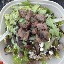 Avocado green goddess salad with tri tip