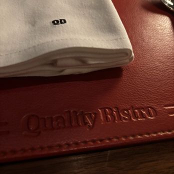 Quality Bistro - Branded leather placemat and napkin - French Near Me - New York, New York Quality Bistro - Branded leather placemat and napkin - French Near Me - New York, New York