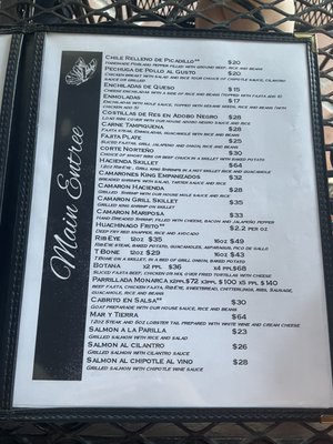 Menu photo 3 Hacienda Las Mariposas McAllen, TX