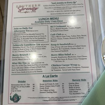 Southern Serenity - Menu for lunch - Breakfast & Brunch Near Me - Richmond, Virginia Southern Serenity - Menu for lunch - Breakfast & Brunch Near Me - Richmond, Virginia