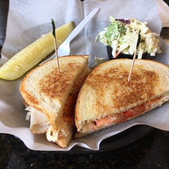 Uptown Deli - The Ellis Island - chicken breast, pepperoni, roasted red pepper, and mayo on toasted sourdough. Check out the huge pickle!! - Salad Near Me - Richmond Hill, Georgia Uptown Deli - The Ellis Island - chicken breast, pepperoni, roasted red pepper, and mayo on toasted sourdough. Check out the huge pickle!! - Salad Near Me - Richmond Hill, Georgia