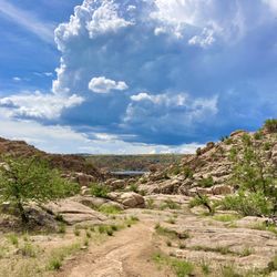 Flume Trail - August rain clouds looking south