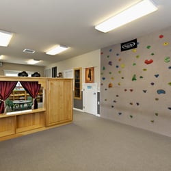 Cobblestone Childrens Center - Puppet theater and climbing wall.