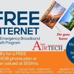 Airtech Communications - If you have any of these cards check you might be eligible for a Free Line or Unlimited Hotspot. - EDD, EBT, or Medical Call for details.