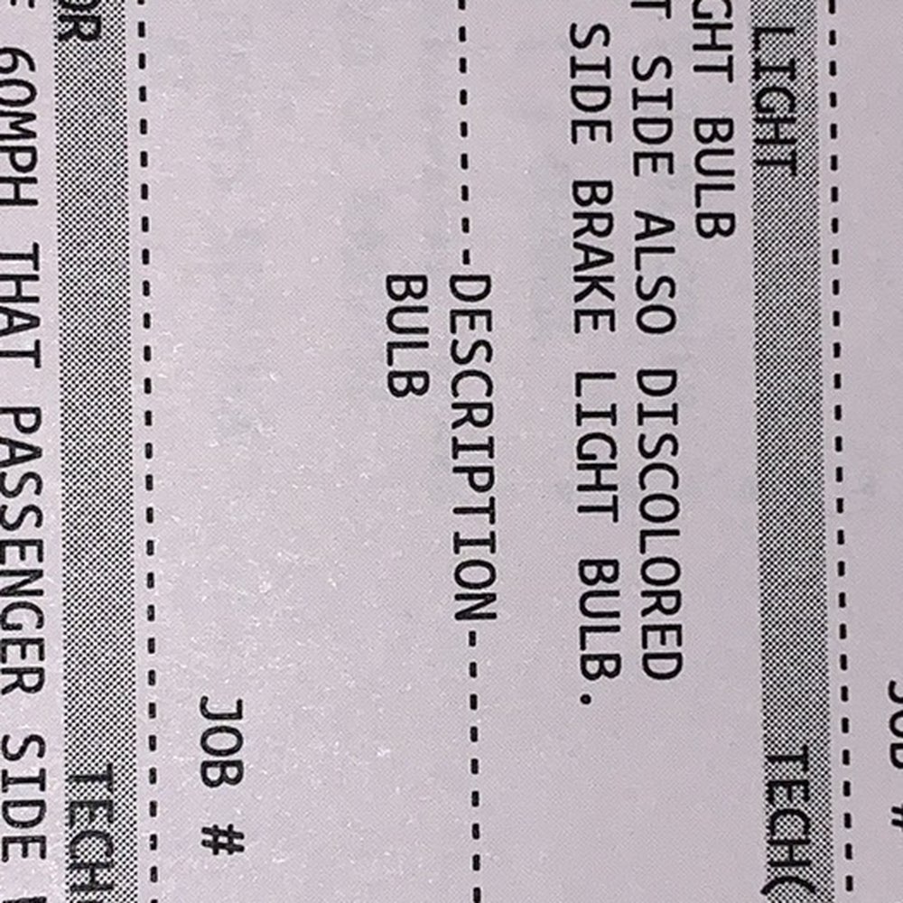 Volvo Cars Danvers - Receipt showing the replacement of the light bulbs - Auto Repair Near Me - Danvers, Massachusetts Volvo Cars Danvers - Receipt showing the replacement of the light bulbs - Auto Repair Near Me - Danvers, Massachusetts