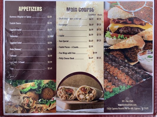 Menu photo 1 Taza Food Style Cypress, TX Menu photo 1 Taza Food Style Cypress, TX