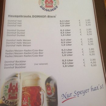 Hausbrauerei Domhof - Beer list - Breweries Near Me - Speyer, RP Hausbrauerei Domhof - Beer list - Breweries Near Me - Speyer, RP