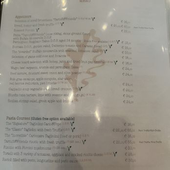 Tartufi & Friends - Menu - Italian Near Me - Rome, RM