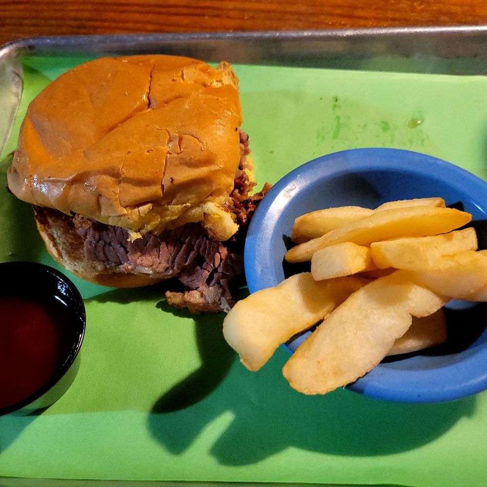 Beef brisket sandwich