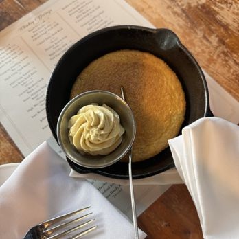 Walnut Kitchen - Skillet Cornbread with Honey Butter - Southern Near Me - Maryville, Tennessee Walnut Kitchen - Skillet Cornbread with Honey Butter - Southern Near Me - Maryville, Tennessee