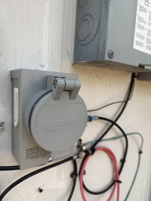 Generator Inlets - A generator plug that connects directly to your main distribution panel offers a reliable and convenient solution for backup power during outages. It allows you to safely power essential circuits in your home—like lights, refrigerators, and heating or cooling systems—without the need for multiple extension cords. This setup ensures a cleaner, faster, and more efficient transfer of power from your generator, providing peace of mind and seamless operation when the grid goes down. Generator Inlets - A generator plug that connects directly to your main distribution panel offers a reliable and convenient solution for backup power during outages. It allows you to safely power essential circuits in your home—like lights, refrigerators, and heating or cooling systems—without the need for multiple extension cords. This setup ensures a cleaner, faster, and more efficient transfer of power from your generator, providing peace of mind and seamless operation when the grid goes down.