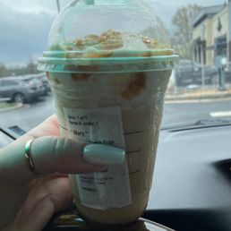 No whip on the top of a frappe. No whip on the top of a frappe.