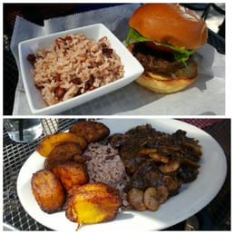 Kingston Burger w/rice &beans Oxtail w/ fried plantains and rice&beans Kingston Burger w/rice &beans Oxtail w/ fried plantains and rice&beans