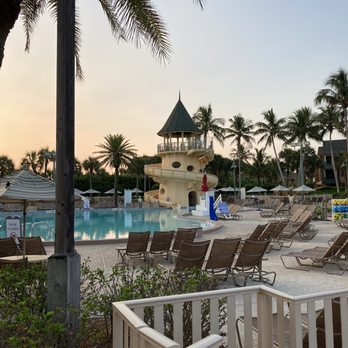 Disney's Vero Beach Resort - Pool deck at sunrise - Hotels Near Me - Vero Beach, Florida