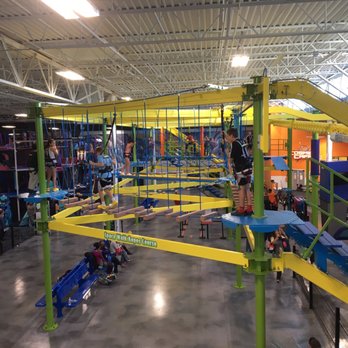 Galaxy Fun Park - Space Walk Ropes Course=Smiles and Laughs Kids had a blast - Amusement Parks Near Me - Raleigh, North Carolina