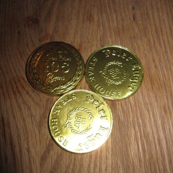 Peter Luger - Complimentary chocolate coins - Steakhouses Near Me - Brooklyn, New York