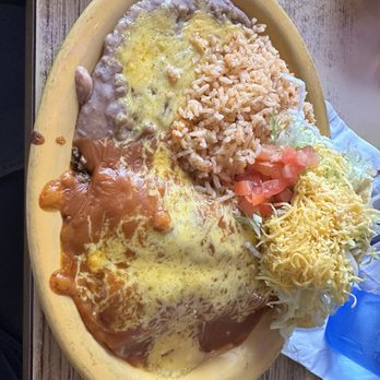 Don Jose Mexican Food - Combination number 1: 2 enchiladas, 1 shredded beef taco, rice and beans. Bombay! - Mexican Near Me - Phoenix, Arizona Don Jose Mexican Food - Combination number 1: 2 enchiladas, 1 shredded beef taco, rice and beans. Bombay! - Mexican Near Me - Phoenix, Arizona