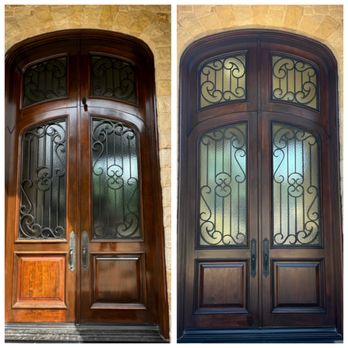 Patch Plus Paint - Front Door Refinishing - Painters Near Me - Plano, Texas