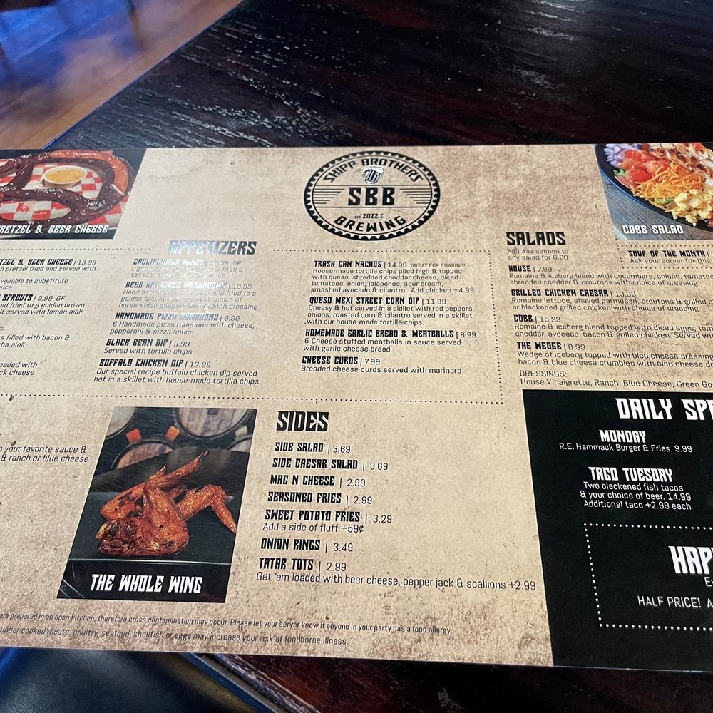 Shipp Brothers Brewing Restaurant & Taproom - Menu - Brewpubs Near Me - Newark, Ohio Shipp Brothers Brewing Restaurant & Taproom - Menu - Brewpubs Near Me - Newark, Ohio