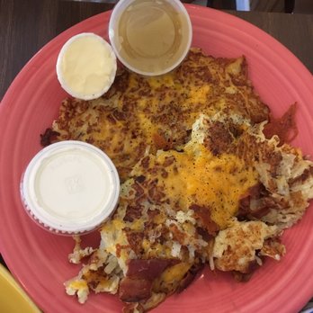 Mama Lor's Cafe - Loaded potato pancakes (loaded with bacon and cheese, comes with a side of applesauce). - Cafes Near Me - Webster, New York Mama Lor's Cafe - Loaded potato pancakes (loaded with bacon and cheese, comes with a side of applesauce). - Cafes Near Me - Webster, New York