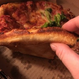Greasy, flat crust
