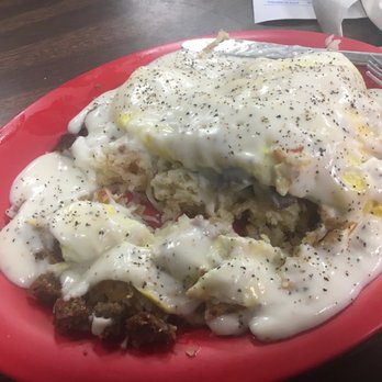 Firehouse Cafe - Open Faced Scrambler Awesome! - Breakfast & Brunch Near Me - Granbury, Texas Firehouse Cafe - Open Faced Scrambler Awesome! - Breakfast & Brunch Near Me - Granbury, Texas