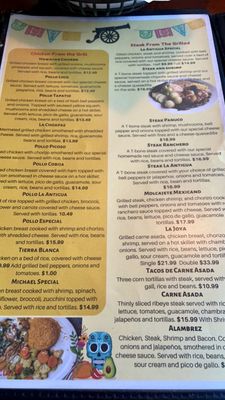 Menu photo 2 La Antigua Mexican Grill Muskogee, OK