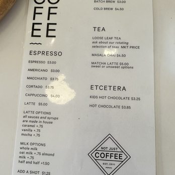 Not Just Coffee - Providence - Menu as of January 2023 - Coffee & Tea Near Me - Charlotte, North Carolina Not Just Coffee - Providence - Menu as of January 2023 - Coffee & Tea Near Me - Charlotte, North Carolina