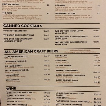 Two Brothers Roundhouse - Drink menu - Bars Near Me - Aurora, Illinois Two Brothers Roundhouse - Drink menu - Bars Near Me - Aurora, Illinois