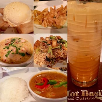 Hot Basil - Fried banana with ice cream, crab rangoons, Tom Kha soup with tofu, pad Thai with tofu, Panang curry with rice, thai iced tea - Thai Near Me - Overland Park, Kansas Hot Basil - Fried banana with ice cream, crab rangoons, Tom Kha soup with tofu, pad Thai with tofu, Panang curry with rice, thai iced tea - Thai Near Me - Overland Park, Kansas