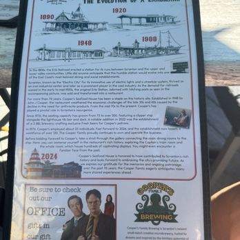 Cooper's Seafood House - Menu cover - Seafood Near Me - Scranton, Pennsylvania