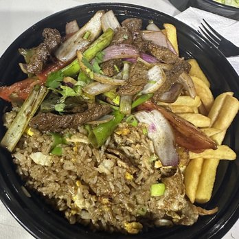 El Causa Peruvian Fast Food - Lomo Saltado plate - Food Delivery Services Near Me