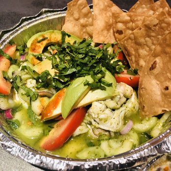 Sonoma Eats - Ceviche. Agua Chile's with Avocado & thick cut chips - Mexican Near Me - Sonoma, California