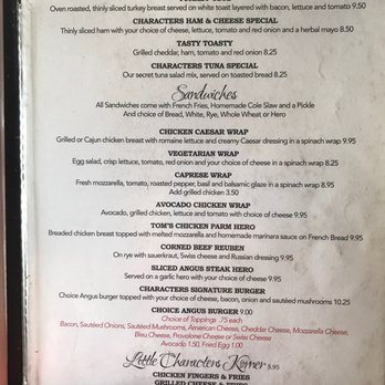 Characters - Menu page 2 - Bars Near Me - Sloatsburg, New York Characters - Menu page 2 - Bars Near Me - Sloatsburg, New York