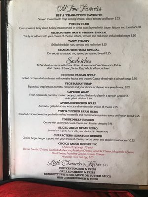 Menu photo 6 Characters Sloatsburg, NY Menu photo 6 Characters Sloatsburg, NY