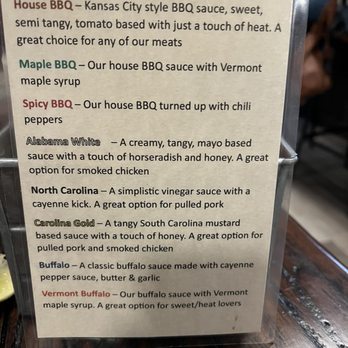 Black Ember Grill - Many sauce choices ... - Barbeque Near Me - West Dover, Vermont Black Ember Grill - Many sauce choices ... - Barbeque Near Me - West Dover, Vermont
