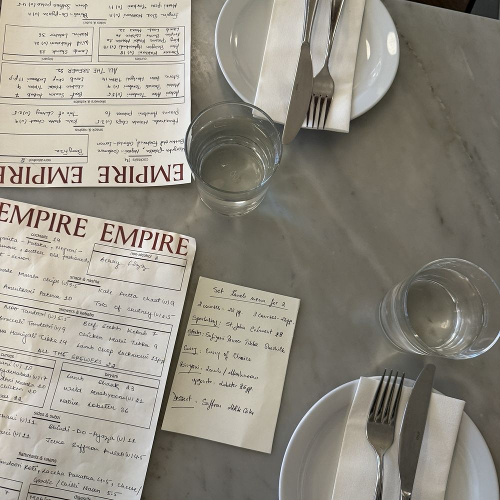 Empire Empire - Menu - Indian Near Me - London, XGL