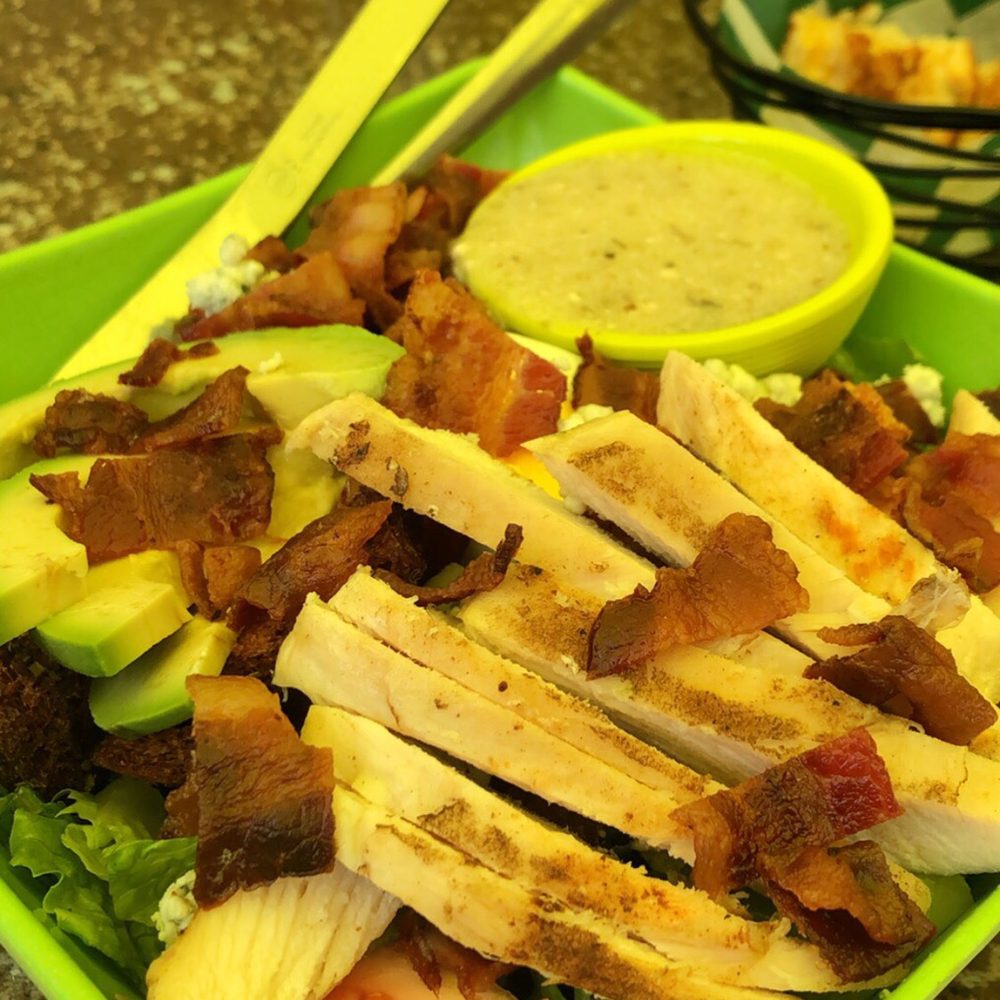 Cobb salad with chicken and avocado Cobb salad with chicken and avocado