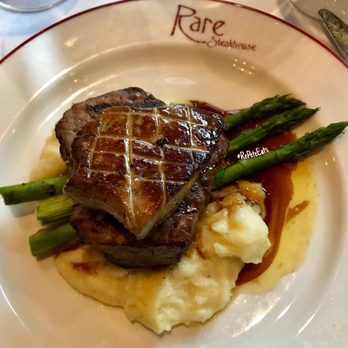 Rare Steakhouse - Lunch - 8oz filet with pan seared foie gras - Seafood Near Me - Milwaukee, Wisconsin