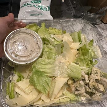 Brooklyn V's Pizza - Welted lettuce and cold refrigerated chix caeser salad - Pizza Near Me - Queen Creek, Arizona