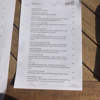 Harvest - Brunch menu - New American Near Me - Laguna Beach, California Harvest - Brunch menu - New American Near Me - Laguna Beach, California