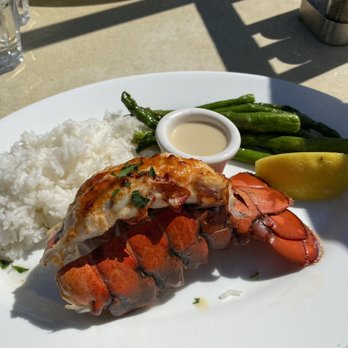 Scoma's Restaurant - Lobster tail with rice and asparagus - Seafood Near Me - San Francisco, California Scoma's Restaurant - Lobster tail with rice and asparagus - Seafood Near Me - San Francisco, California