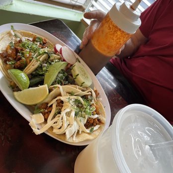 Taqueria Oaxaca - 3 tacos and horchata - Mexican Near Me - New York, New York