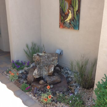 WaterQuest Landscaping - a fountain in a garden - Landscaping Near Me - Albuquerque, New Mexico